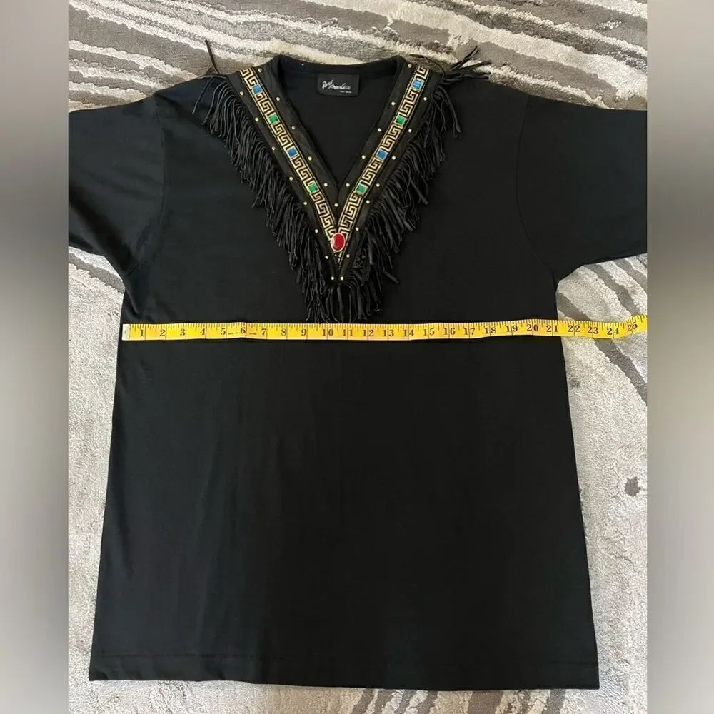 Tony Ward Vintage Rare Xperiance Women’s Fringe T-Shirt - Picture 10 of 12